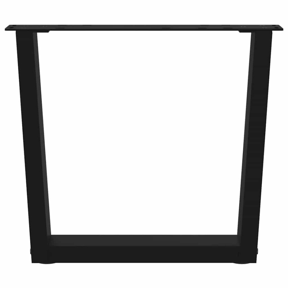 Patas para mesa de comedor forma V 2 uds negro 50x(42-43,3)
