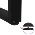 Patas para mesa de comedor forma V 2 uds negro 50x(42-43,3)