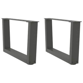 Patas para mesa comedor forma V 2 uds antracita 60x(30-31,3)