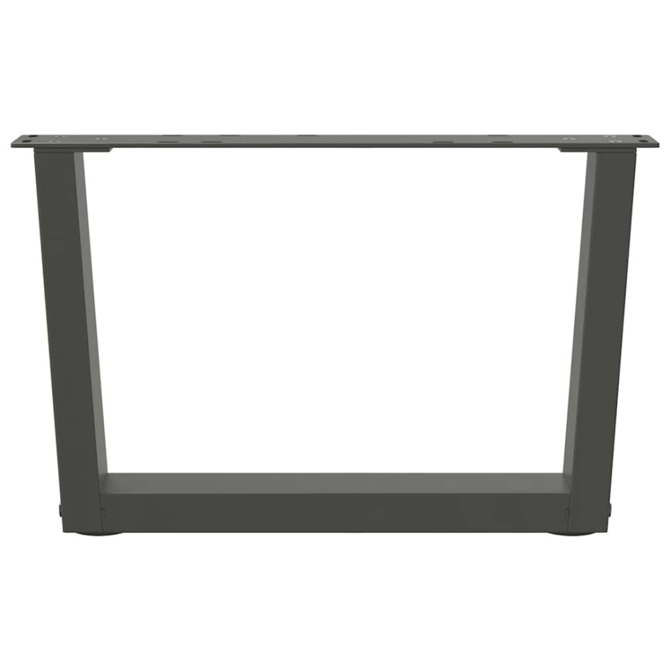 Patas para mesa comedor forma V 2 uds antracita 60x(30-31,3)