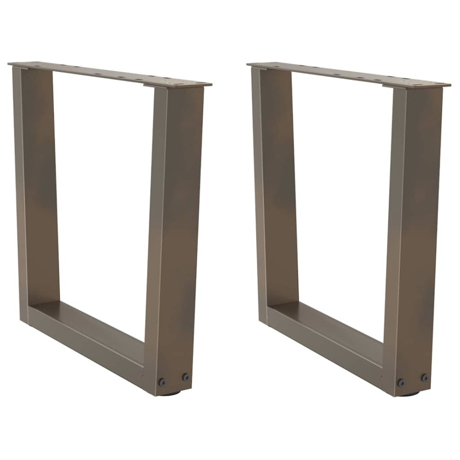 Patas para mesa de comedor forma de V 2 uds acero natural