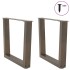 Patas para mesa de comedor forma de V 2 uds acero natural