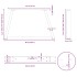 Patas para mesa de comedor forma V 2 uds negro 60x(42-43,3)