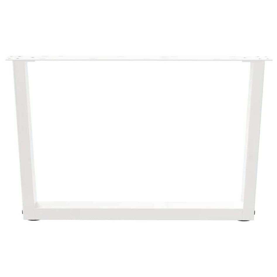 Patas para mesa de comedor forma V 2 uds blanco 70x(42-43,3)