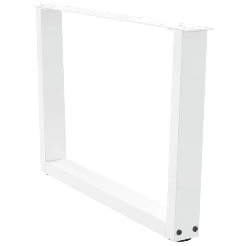 Patas para mesa de comedor forma V 2 uds blanco 70x(42-43,3)