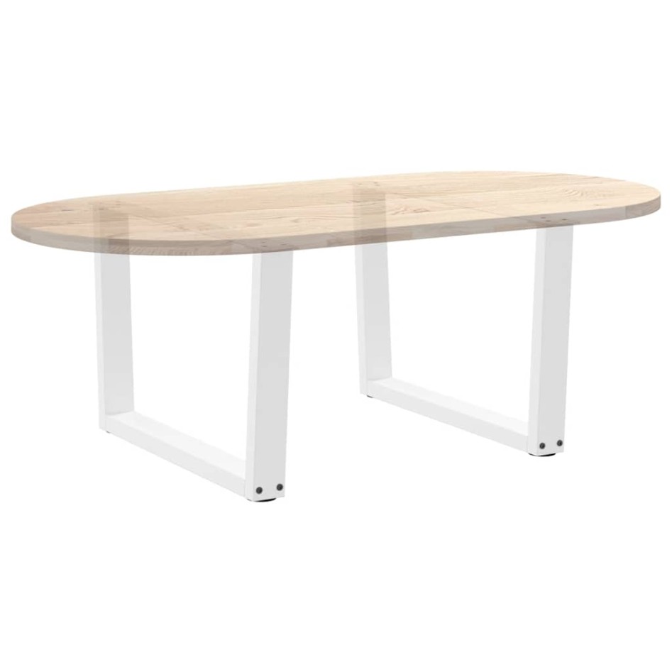 Patas para mesa de comedor forma V 2 uds blanco 70x(42-43,3)
