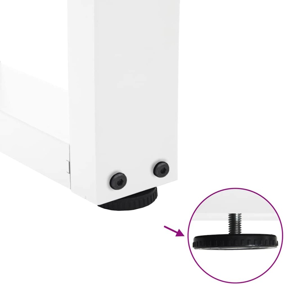 Patas para mesa de comedor forma V 2 uds blanco 70x(42-43,3)