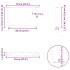 Patas para mesa de comedor forma V 2 uds blanco 70x(42-43,3)