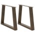 Patas para mesa de comedor forma de V 2 uds acero natural