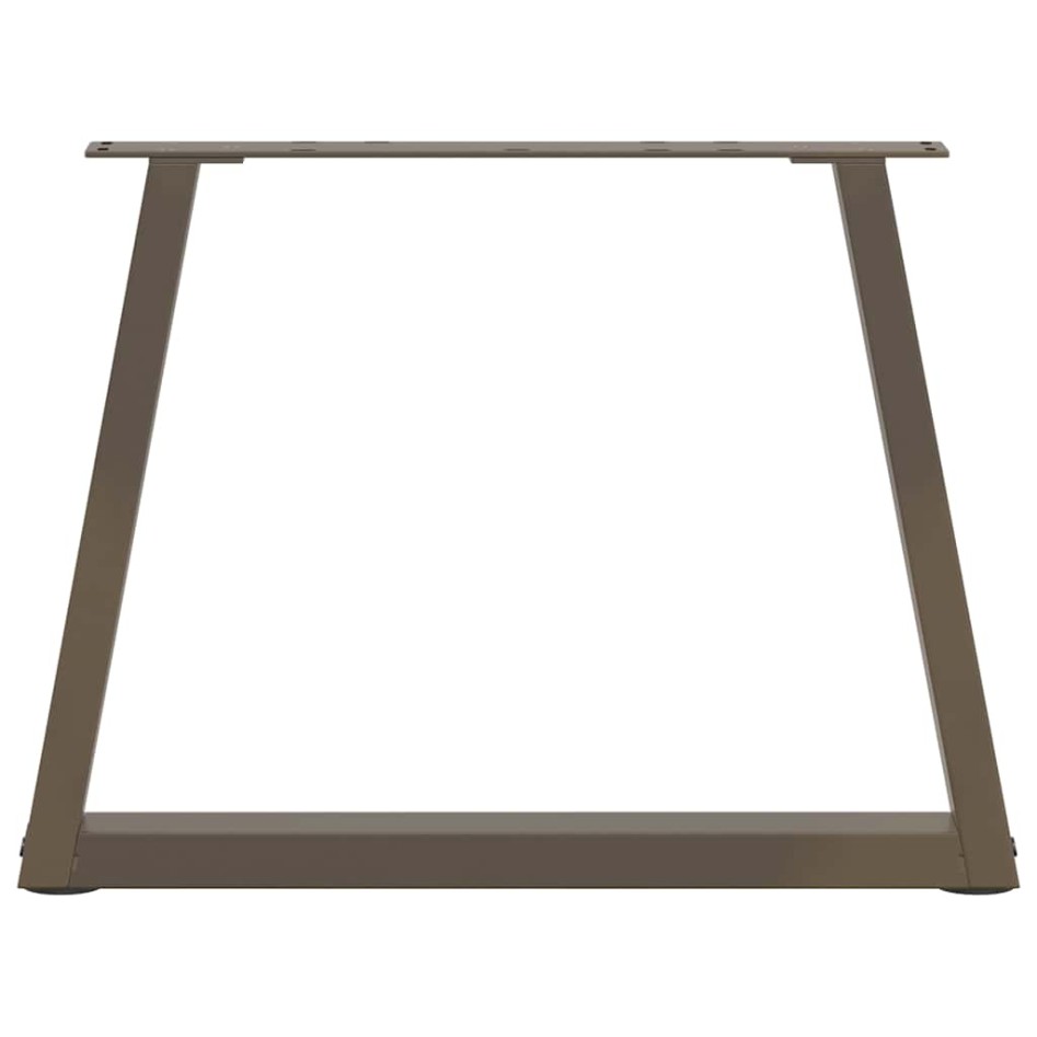 Patas para mesa de comedor forma de V 2 uds acero natural