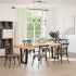 Patas para mesa de comedor forma V 2 uds negro 60x(72-73,3)