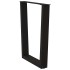 Patas para mesa de comedor forma V 2 uds negro 60x(72-73,3)