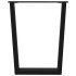 Patas para mesa de comedor forma V 2 uds negro 60x(72-73,3)