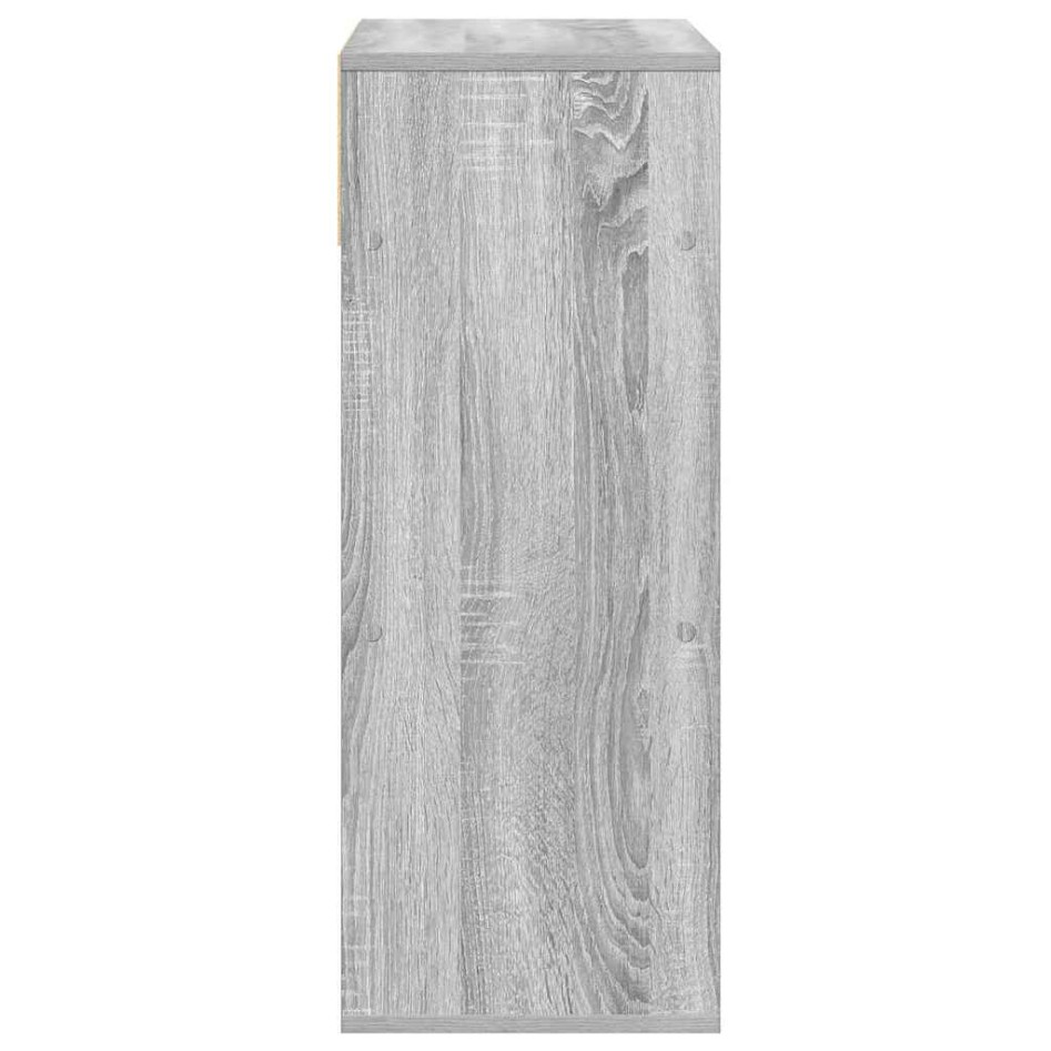 Estantería madera de ingeniería color gris sonoma 66x31x80