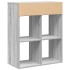 Estantería madera de ingeniería color gris sonoma 66x31x80