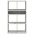 Estantería madera ingeniería gris hormigón 66x31x112