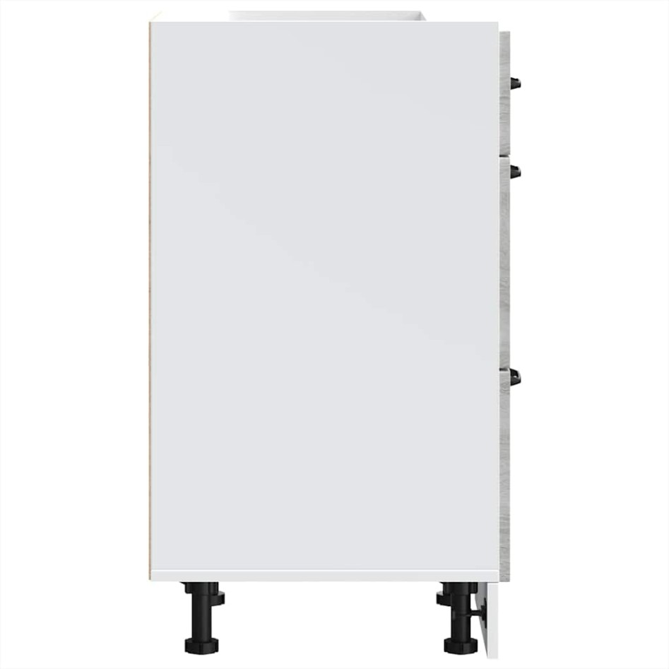 Mueble bajo de cocina Kalmar gris sonoma madera de