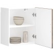 Armario de pared cocina Porto madera ingeniería roble ahumado