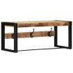 Perchero madera maciza de mango rugosa 80x35x35 cm