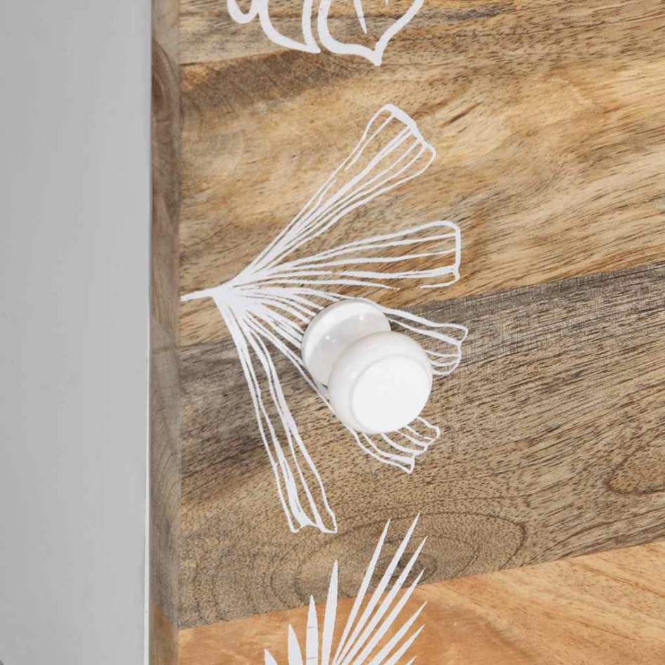 Mesa de centro de madera maciza de mango 80x50x40