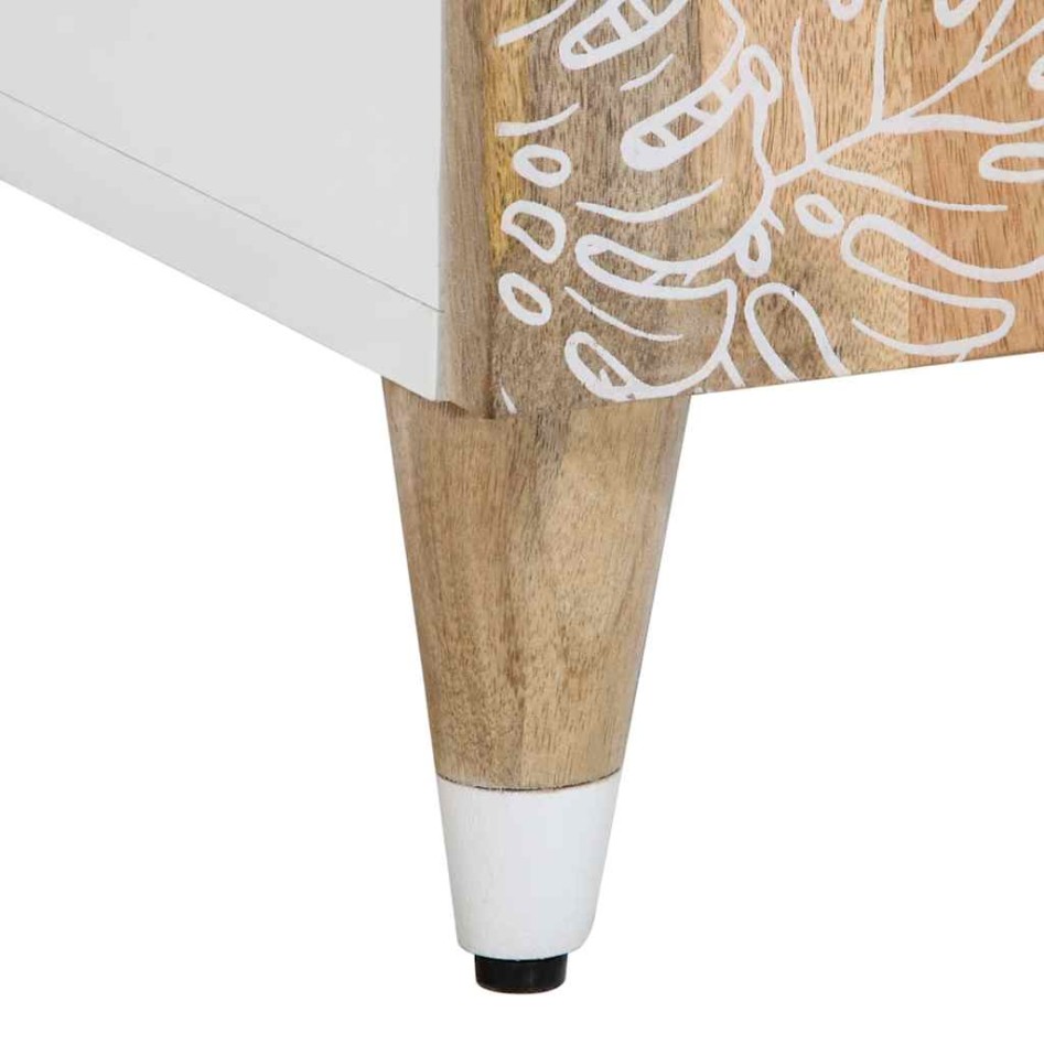 Mesita de noche madera maciza de mango 50x33x60