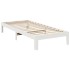 Estructura de cama sin colchón madera de pino blanca 90x200