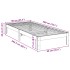 Estructura de cama sin colchón madera de pino blanca 90x200