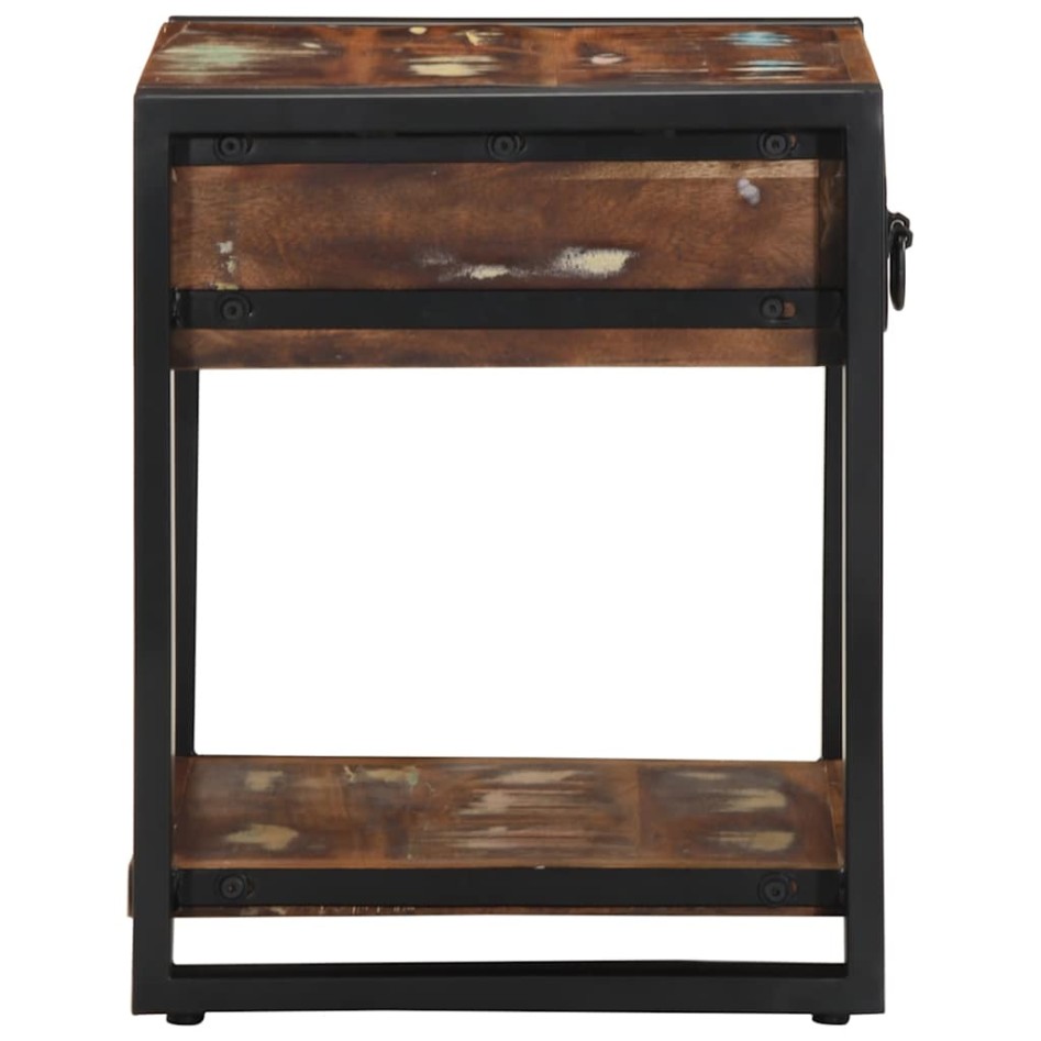 Mesa auxiliar multicolor 40x40x50 cm madera maciza