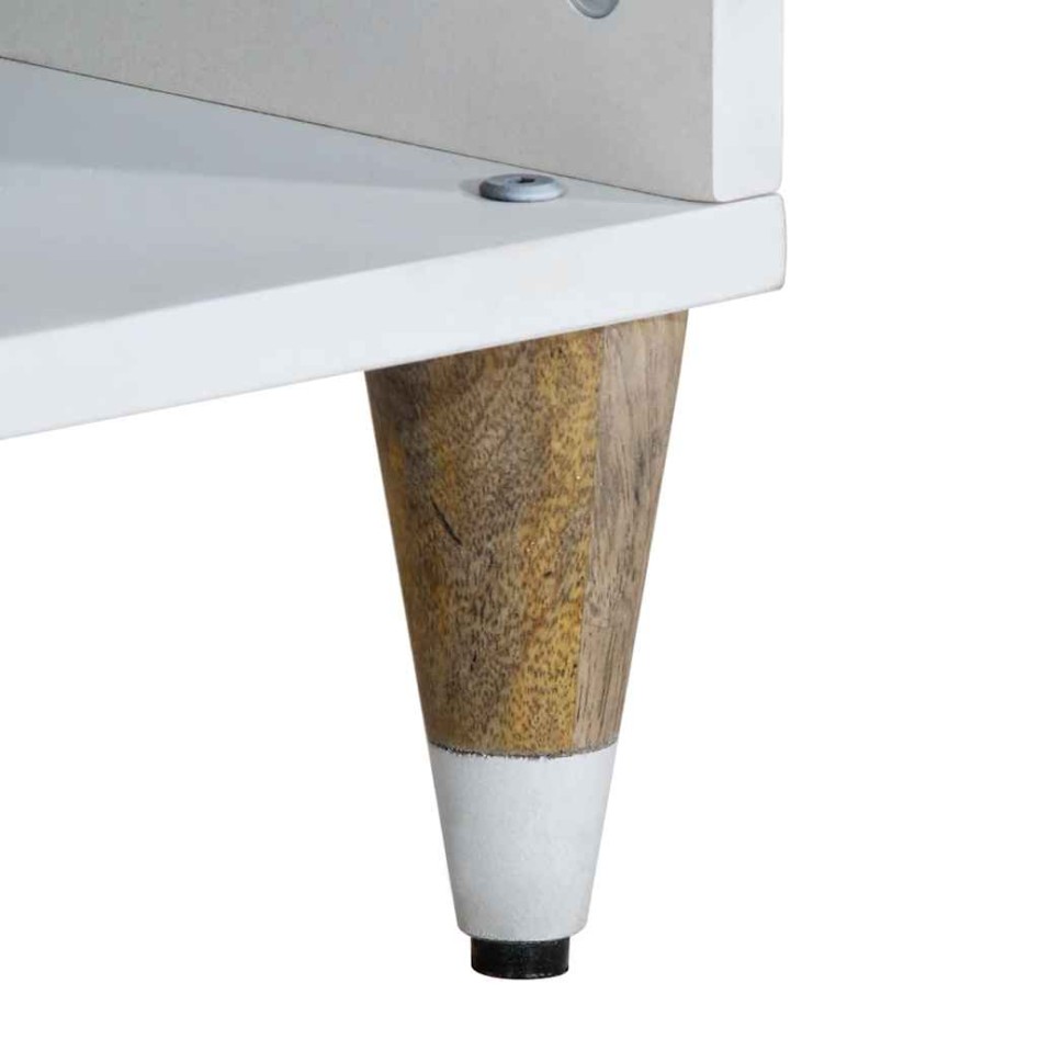 Mueble de TV madera maciza de mango 100x33,5x46