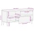 Mueble de TV madera maciza de mango 100x33,5x46