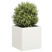Jardinera de acero laminado en frío blanco 40x40x40 cm