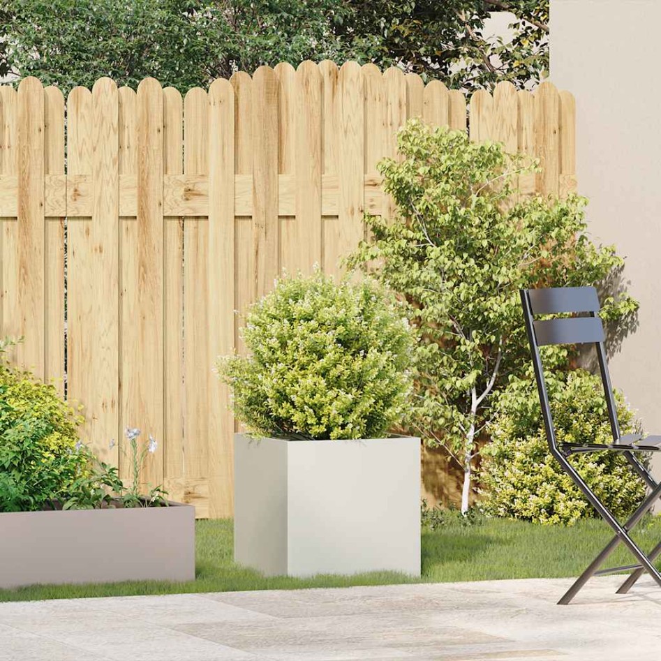 Jardinera de acero laminado en frío blanco 40x40x40