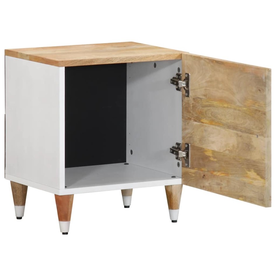 Mesitas de noche 2 uds madera maciza de mango 40x33,5x46