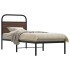 Estructura de cama sin colchón 75x190 cm madera marrón