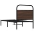 Estructura de cama sin colchón 75x190 cm madera marrón