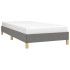 Estructura de cama sin colchón tela gris oscuro 90x200