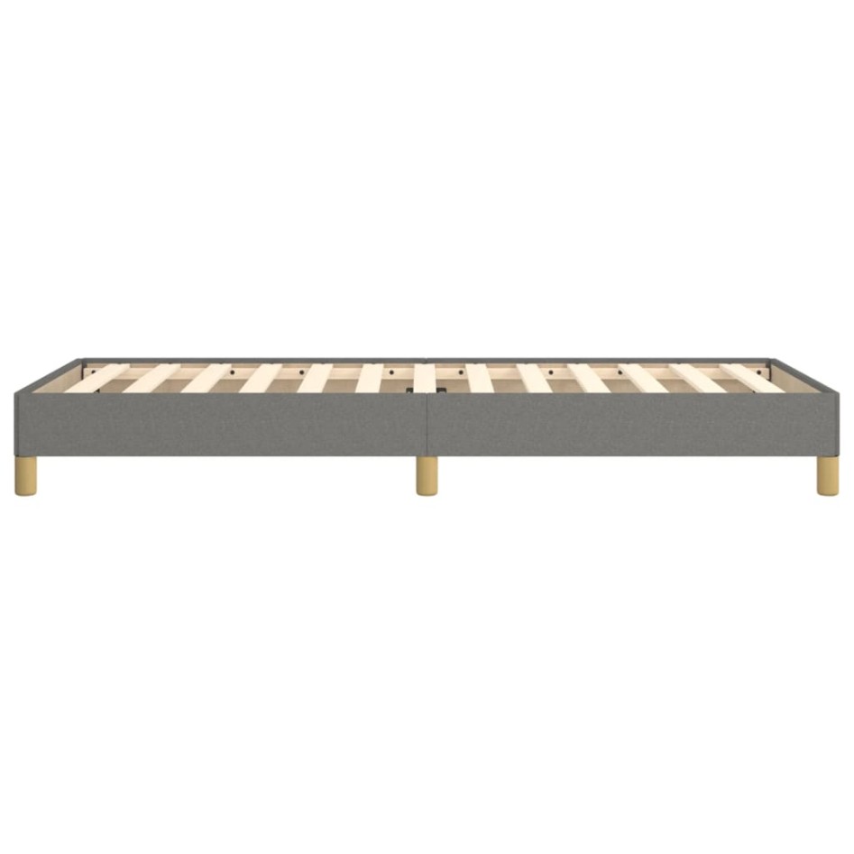 Estructura de cama sin colchón tela gris oscuro 90x200