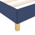 Estructura de cama sin colchón tela azul 80x200