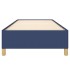 Estructura de cama sin colchón tela azul 90x190