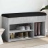 Banco zapatero madera de ingeniería gris hormigón 82x32x45,5