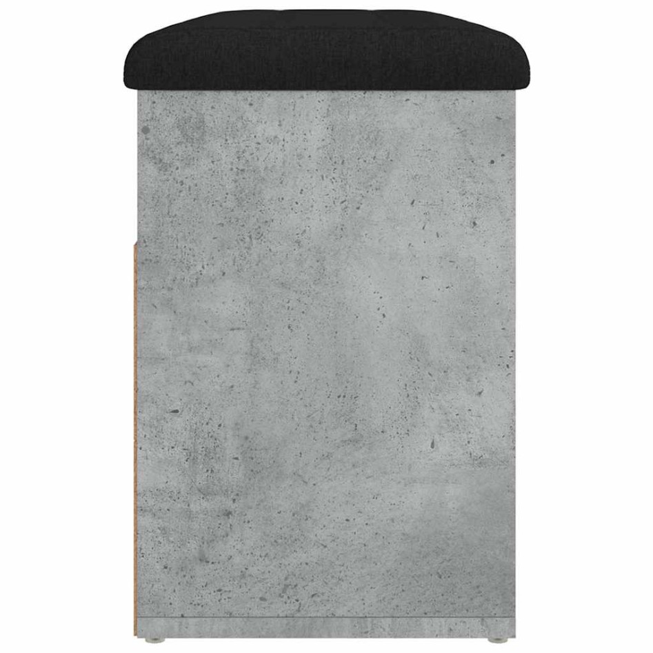 Banco zapatero madera de ingeniería gris hormigón 82x32x45,5