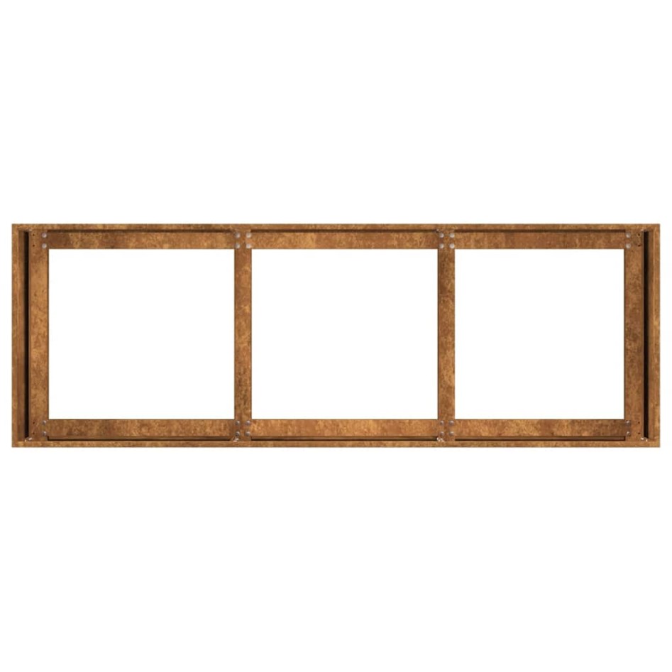 Jardinera oxidada 120x40x40 cm acero