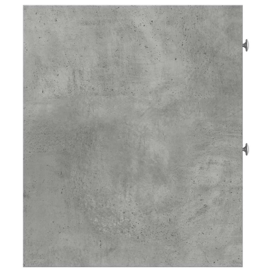 Armario de baño estrecho con ruedas madera gris