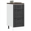 Mueble bajo de cocina Lucca madera ingeniería negra