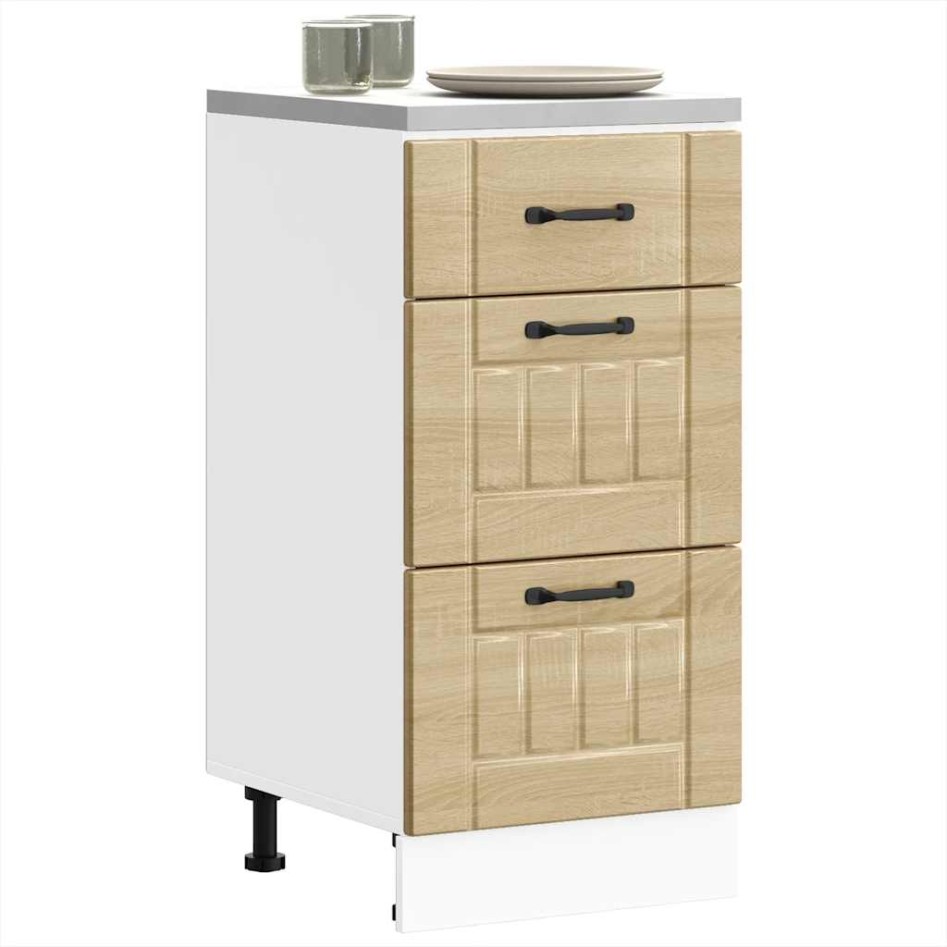 Mueble bajo de cocina Lucca roble