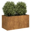 Jardinera oxidada 80x40x40 cm acero corten