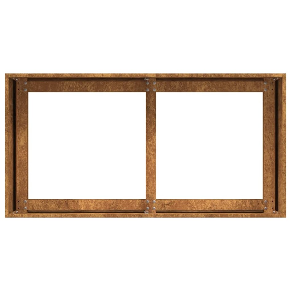 Jardinera oxidada 80x40x40 cm acero