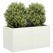 Jardinera de acero laminado en frío blanco 80x40x40 cm