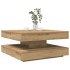 Mesa de centro giratoria 360 grados roble artisan 70x70x34,5