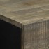 Mesita de noche madera maciza de mango gris claro 50x33x60